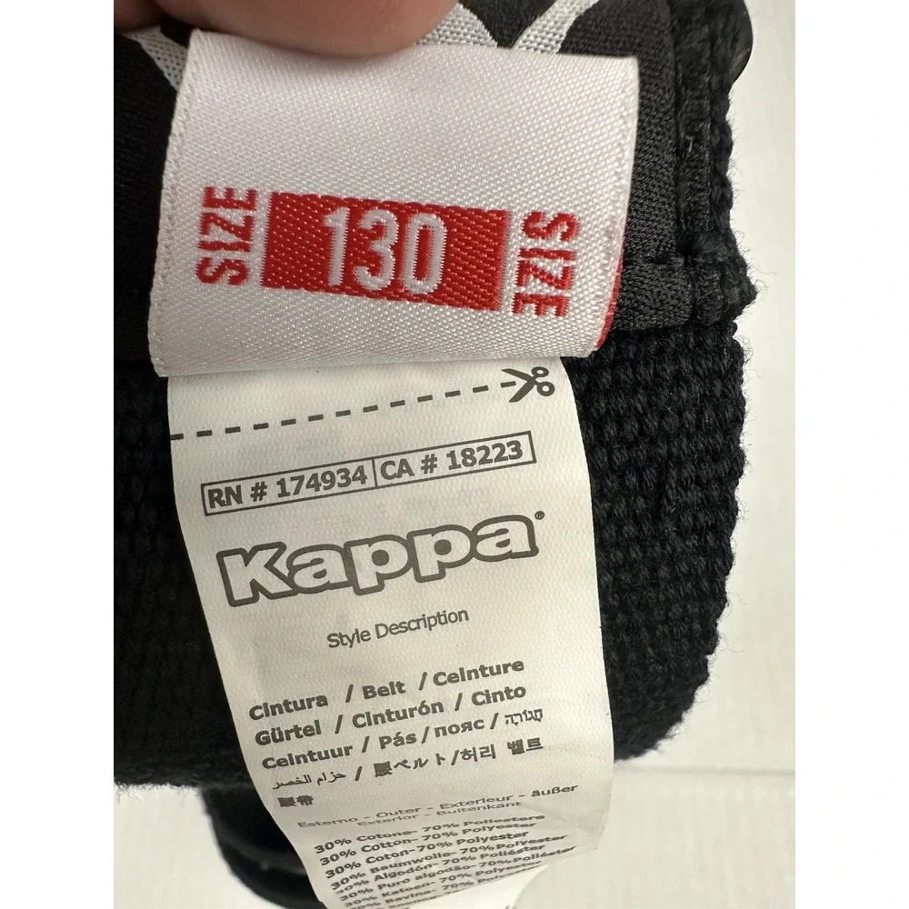 Kappa Men's D-Ring Brown Leather Belt 50-inch Size 130